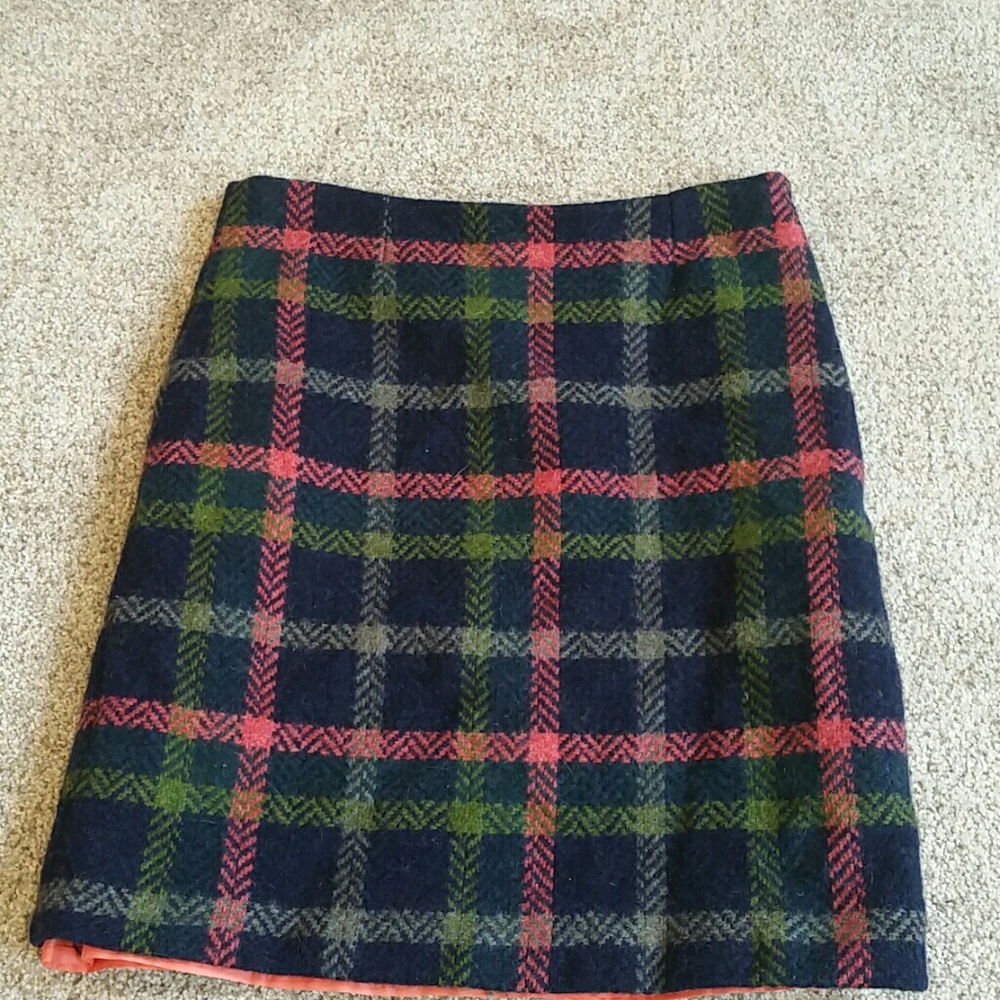 Boden British tweed lined wool skirt 2R